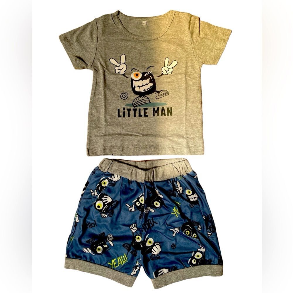 NWT kids cotton  T-shirt &shorts set size 80 ( 12 months)